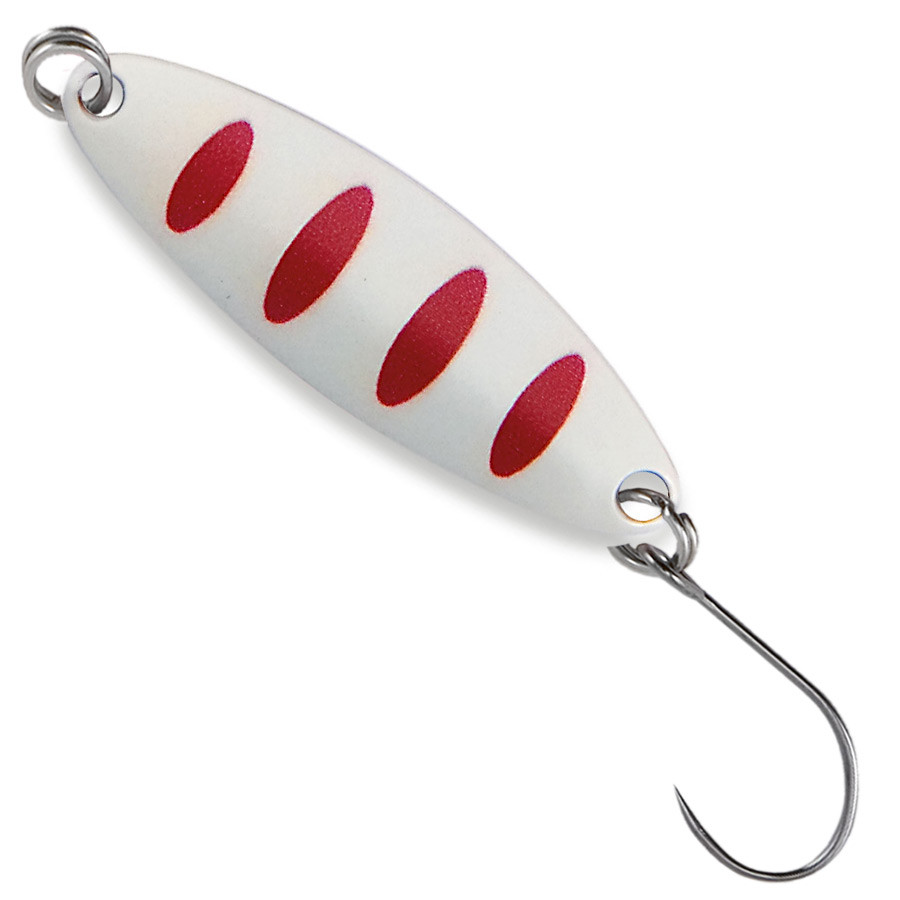Блешня-коливалка Nomura Isei Riu Spoon 2,9 гр. White Red Stripes купити в Україні OnRiver.com.ua Блешня-коливалка Nomura Isei Riu Spoon 2,9 гр. White Red Stripes