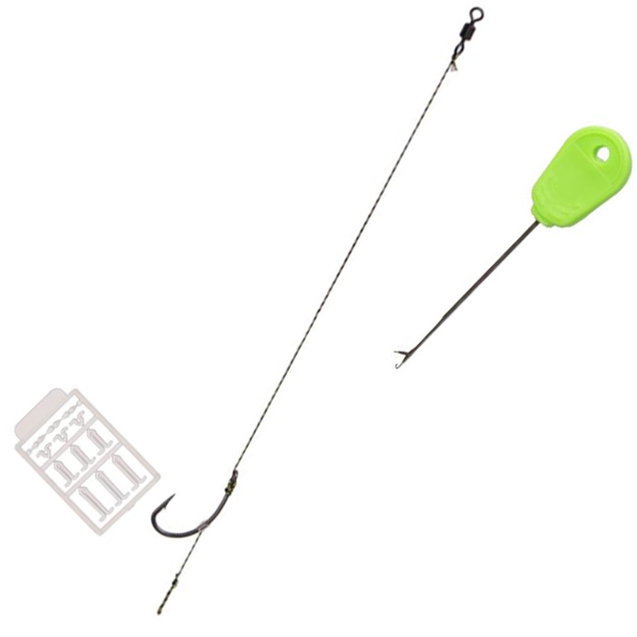 Комплект коропових повідців Fishing ROI з голкою та стопорами Hook No2 15lb купити в Україні OnRiver.com.ua Комплект коропових повідців Fishing ROI з голкою та стопорами Hook No2 15lb