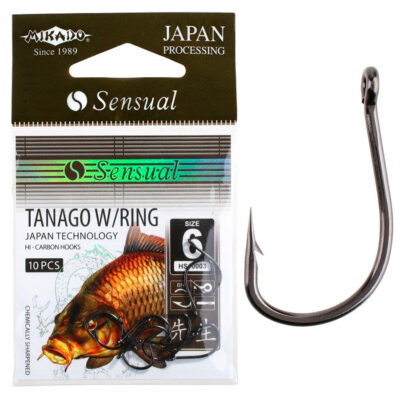 Акційні товари купити в Україні OnRiver.com.ua Гачок Mikado Sensual Tanago No 6 (вушко) 10 шт. (black nickel)