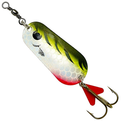 Блешня-коливалка DAM Effzett Standart 45 г 8 см (olive/chartreuse tiger UV)