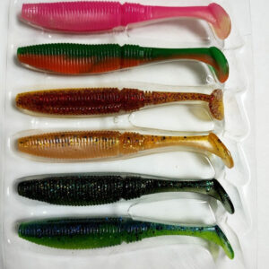 Силікон Nomura Rolling Shad (їстівний) 100 мм 9 гр. колір-008 (blue green chart) 6 шт (MIX)