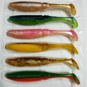 Силікон Nomura Rolling Shad (їстівний) 100 мм 9 гр. колір-055 (orange green) 6 шт (MIX)