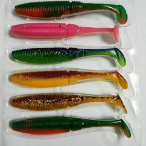 Силікон Nomura Rolling Shad (їстівний) 100 мм 9 гр. колір-087 (yellow red glitter) 6 шт (MIX)