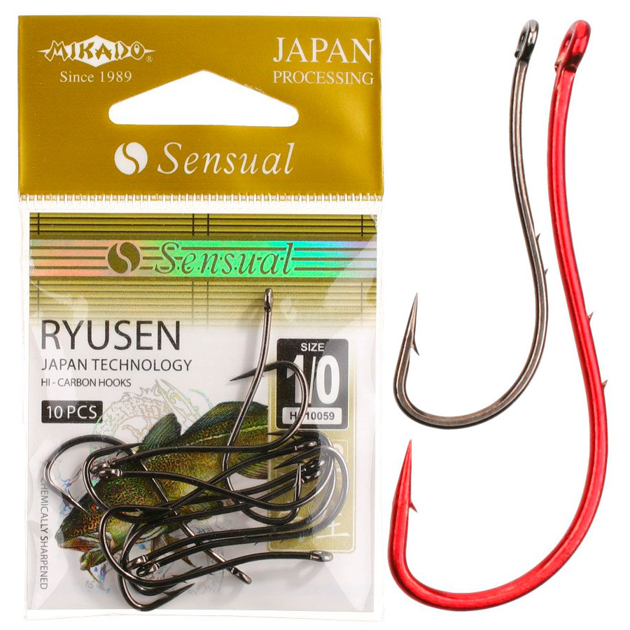 Гачок Mikado Sensual Ryusen No 2 (вушко) 10 шт. (red) купити в Україні OnRiver.com.ua Гачок Mikado Sensual Ryusen No 2 (вушко) 10 шт. (red)