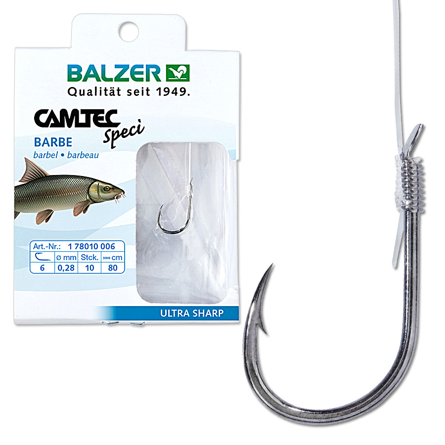 Крючок с поводком Balzer Camtec Barbel hook №8 10шт. купити в Україні OnRiver.com.ua Крючок с поводком Balzer Camtec Barbel hook №8 10шт.