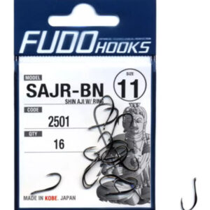 Гачки Fudo Shin Aji W/Ring Black 8 (15 шт.)
