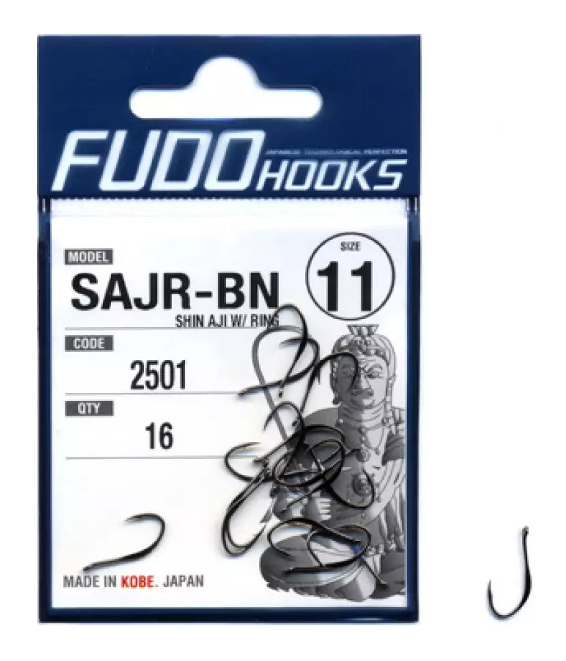 Гачки Fudo Shin Aji W/Ring Black 8 (15 шт.) купити в Україні Гачки Fudo Shin Aji W/Ring Black 8 (15 шт.)