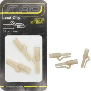 Кліпса безпечна DAM MAD Leadclip 10 шт. пісочна