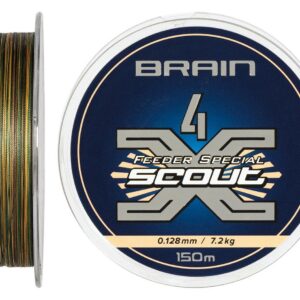Шнур Brain Scout 4X 150m (camo) 0.128mm 7.2kg