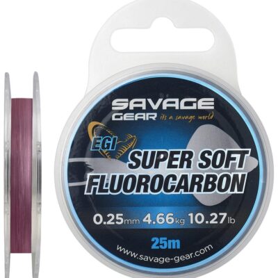 Флюорокарбон Savage Gear Super Soft EGI 25m 0.25 mm 4.66kg Pink