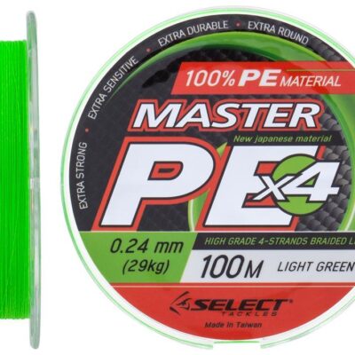 Шнур Select Master PE 100m (салат.) 0.24mm 29kg