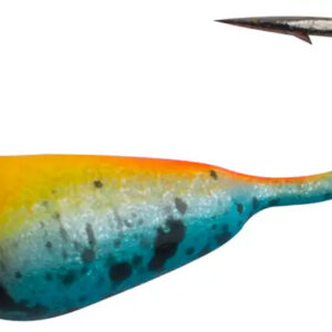 Мормилка вольфрамова Shark Крапля з вушком 0.267g 2.5mm гачок D18 ц: оранжевий/синій