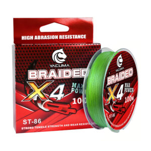 Шнур YACUMA 4-Braid 100 м 0.20 мм 12.3 кг (зелений)