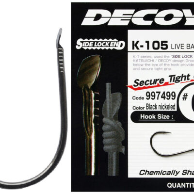 Крючок Decoy K-105 Live bait light 10, 12 шт / уп