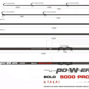Вудка з кільцями Takai Power Bolognese 5 м