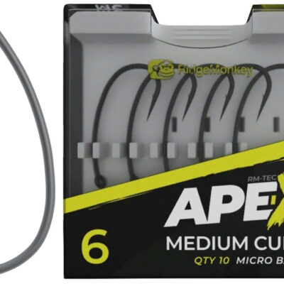 Гачок короповий RidgeMonkey Ape-X Medium Curve з борідкою #6 (10 шт./уп)