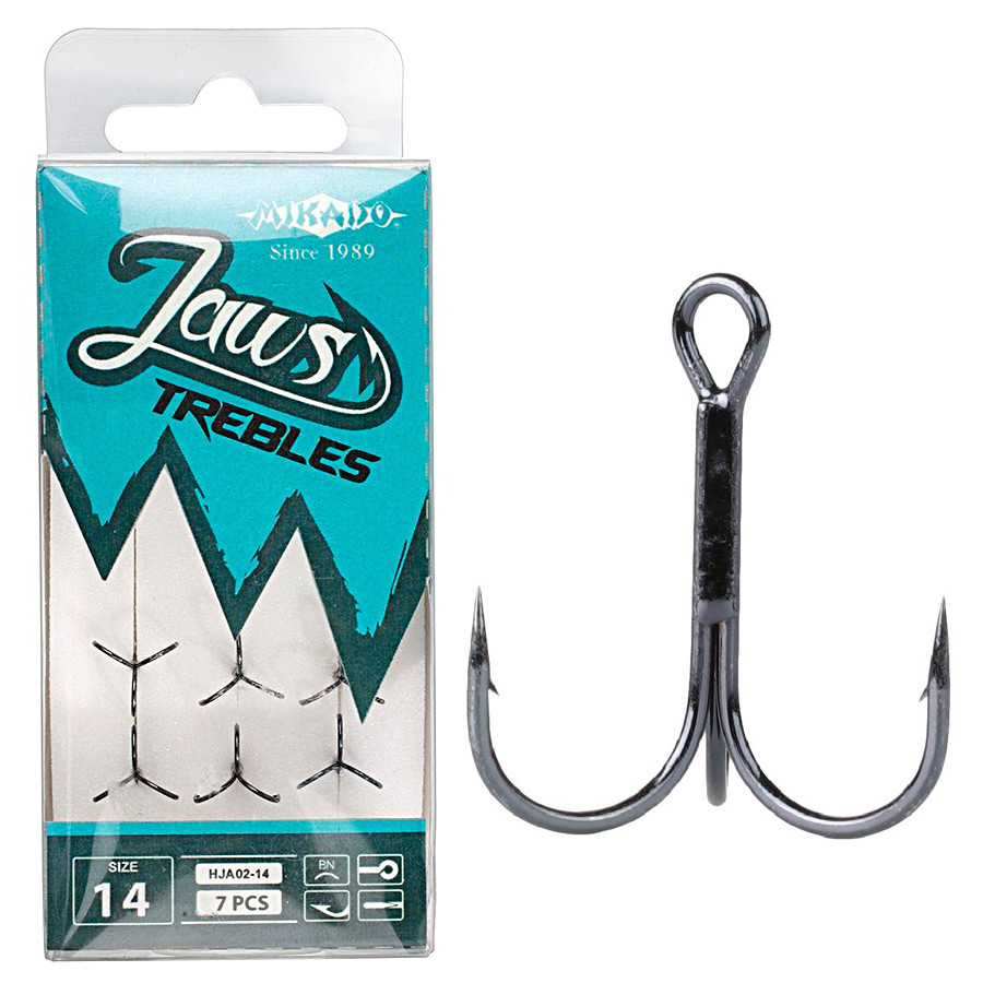 Крючок-тройник Mikado Treble Hook-Jaws №2 5шт. (black nickel) купити в Україні OnRiver.com.ua Крючок-тройник Mikado Treble Hook-Jaws №2 5шт. (black nickel)