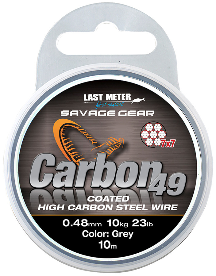 Повідцевий матеріал Savage Gear Carbon49 Steelwire 10m 0.48 mm 11kg Grey купити в Україні OnRiver.com.ua Повідцевий матеріал Savage Gear Carbon49 Steelwire 10m 0.48 mm 11kg Grey