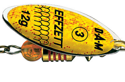 Блешня-вертушка DAM Effzett Predator 7 г (yellow/glitter)