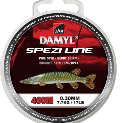 Волосінь DAM Damyl Spezi Line Pike Spin 400 м 0.30 мм 7.7 кг (світло-сірий)