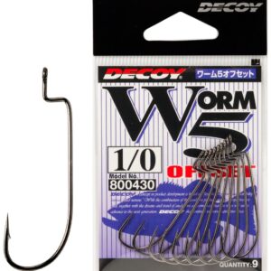 Крючок Decoy Worm5 Offset 1/0, 9 шт / уп