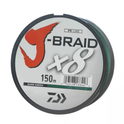 Акційні товари купити в Україні OnRiver.com.ua Шнур Daiwa J-Braid Х8 150m Dark Green 18.0kg 0.24mm #3.0 (12751-024)