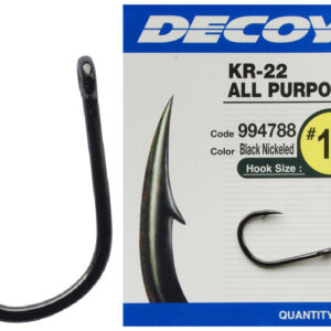 Крючок Decoy KR-22 Black Nickeled 01, 10 шт / уп