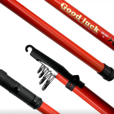 Вудлище з кільцями "GOODLUCK" з/к 5 м orange