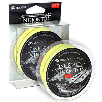 Шнур Mikado Nihonto Fine Braid 150 м 0,18 мм 14,40 кг fluo