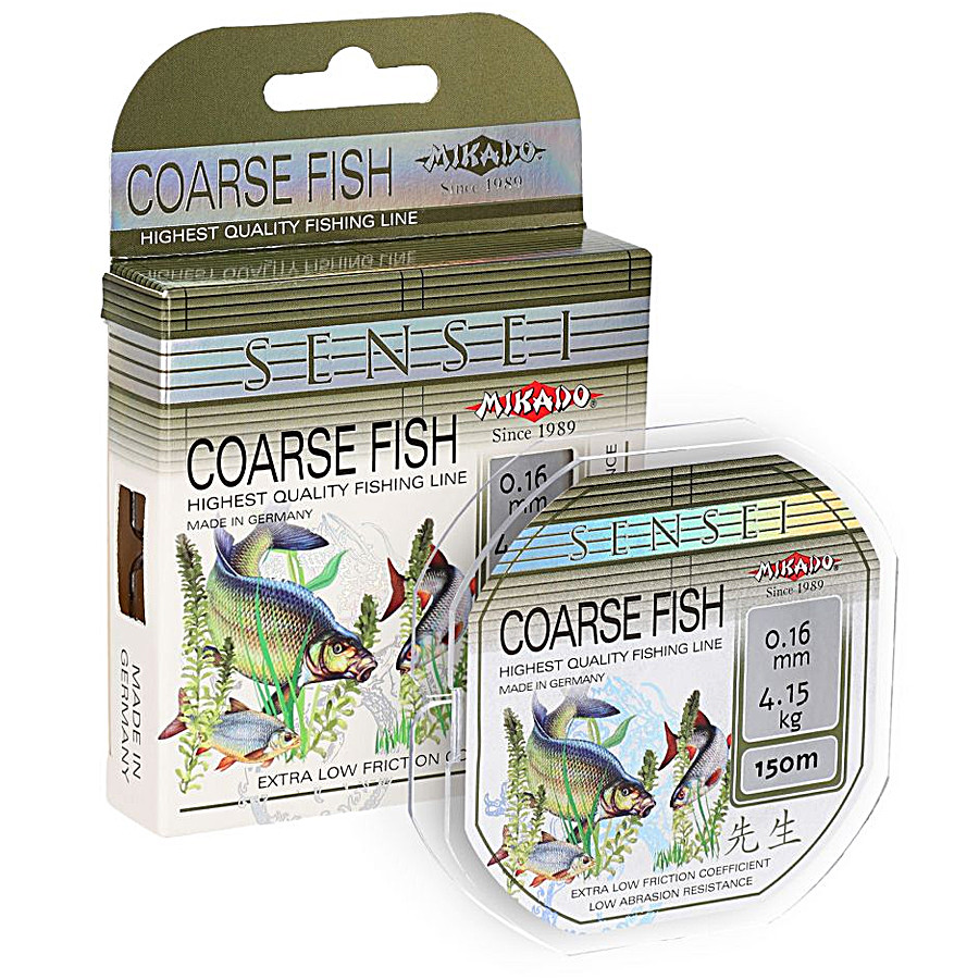 Волосінь Mikado Sensei Coarse Fish 150м 0,28 мм 9,70 кг (прозорий) купити в Україні OnRiver.com.ua Волосінь Mikado Sensei Coarse Fish 150м 0,28 мм 9,70 кг (прозорий)