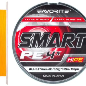 Шнур Favorite Smart PE 4x 150м (orange) 0.117 мм 3.6 кг