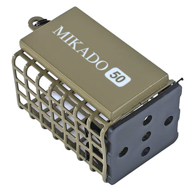 Годівниця Mikado фідерна квадратна з дном (25х30х44мм) 50 гр. 1 шт. оливка (pack 10)