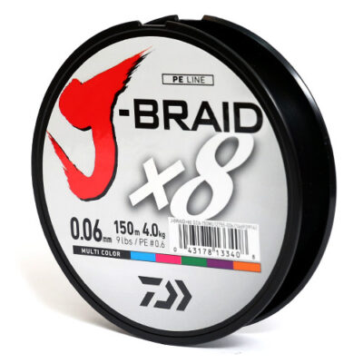 Акційні товари купити в Україні OnRiver.com.ua Шнур Daiwa J-Braid X8 150m Multi Color 4.0kg 0.06mm #0.6 (12755-006)