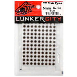 Очі Lunker City Real Fish Eyes 3D 3 mm 108 шт. #Silver (10050)