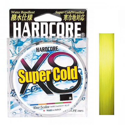 Шнур Duel Hardcore Super Cold X8 150m Hi-Vis Yellow 13.5kg 0.21mm #1.5 (H4477-Y)
