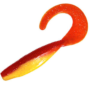 Плавальний силікон ZMAN Streakz Curly Tailz 4" 5 pc #Bleeding Banana (STKCRL-257PK5)