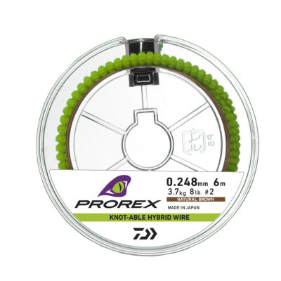 Акційні товари купити в Україні OnRiver.com.ua Повідцевий матеріал Daiwa Prorex Hybrid Knotable Wire Brown 6m 3.7kg 0.248 mm (17930-037)
