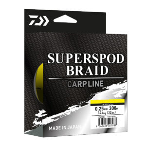 Шнур Daiwa Superspod Braid 300m Hi-Vis Yellow 14.4kg 0.25mm (12742-325)