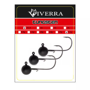 Джиг-головка вольфрам Viverra 5,3g #1/0 Black (3шт) (316TBJ10)