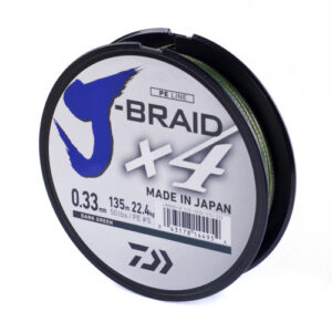 Шнур Daiwa J-Braid X4E 135m Dark Green 22.4kg 0,33mm #5.0 (12741-033)