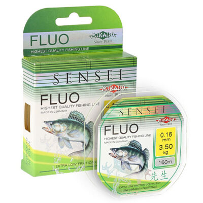 Леска Mikado Sensei Fluo 150м 0,30мм 10,3кг (зеленый флуоресцентный)