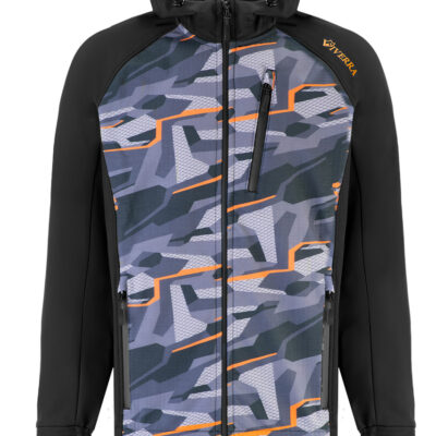 Куртка Viverra Softshell Infinity Hoody Black Camo Orange L (РБ-2239059)