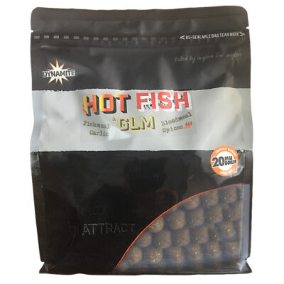 Бойлы тонущие Dynamite Baits Hot Fish & GLM 15mm 1kg