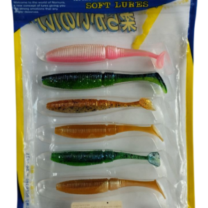 Силикон Nomura Rolling Shad (съедобный) 85мм 5,5гр. цвет-018mix (cream brown back) 6шт