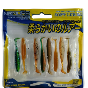 Силикон Nomura Rolling Shad (съедобный) 50мм 1гр. цвет-079mix (white brown) 8шт