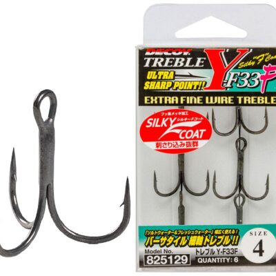 Крючок-тройник Decoy Y-F33F 08, 8 шт / уп