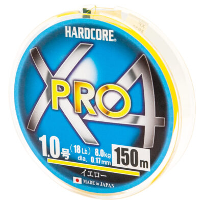 Акційні товари купити в Україні Шнур Duel Hardcore X4 PRO 150m Yellow 8.0kg 0.17mm #1.0 (H3863-Y)