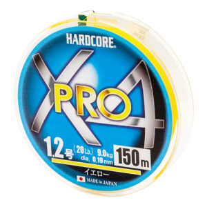 Шнур Duel Hardcore X4 PRO 150m Yellow 9.0kg 0.19mm #1.2 (H3864-Y)