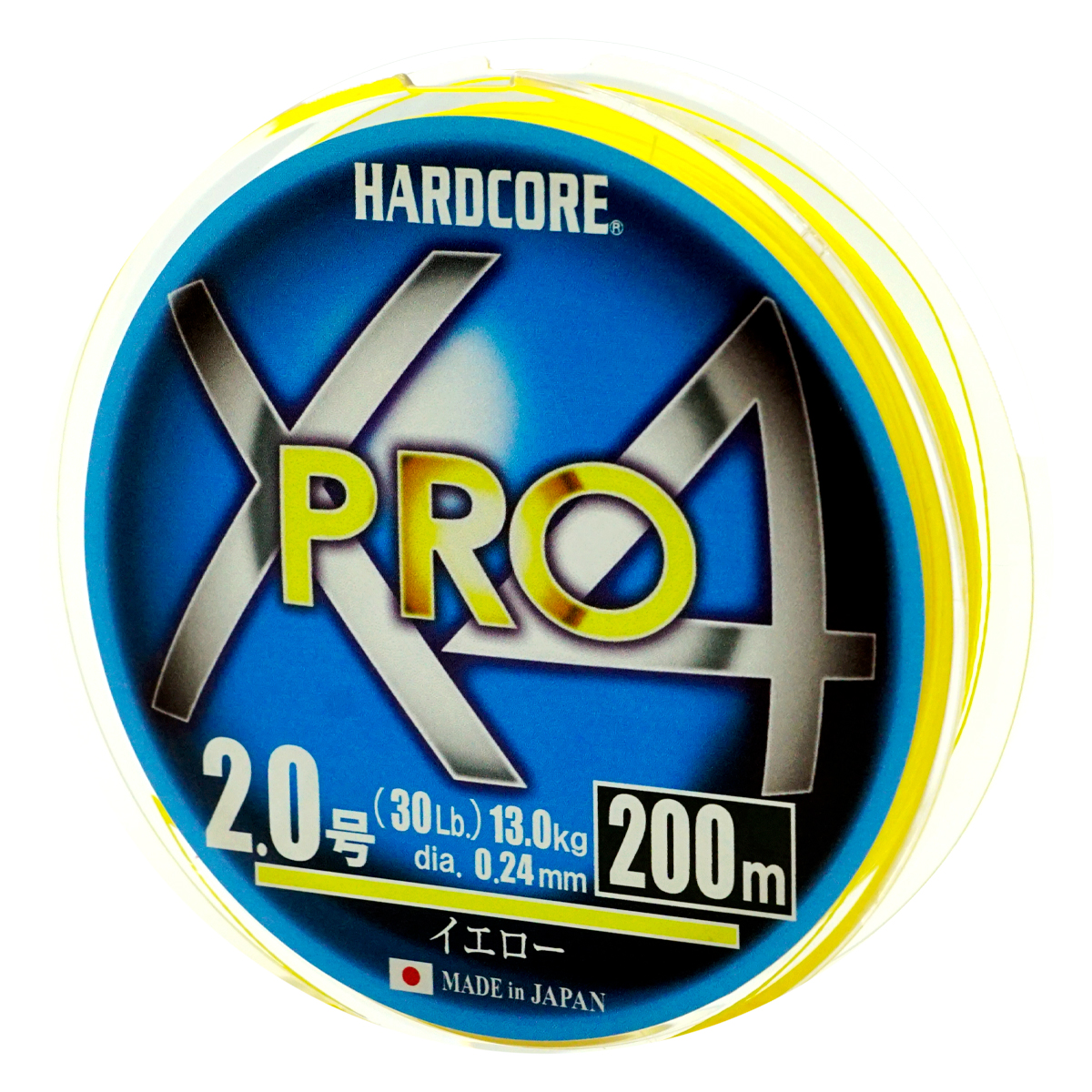 Шнур Duel Hardcore X4 PRO 200m Yellow 13.0kg 0.24mm #2.0 (H3870-Y) купити в Україні OnRiver.com.ua Шнур Duel Hardcore X4 PRO 200m Yellow 13.0kg 0.24mm #2.0 (H3870-Y)