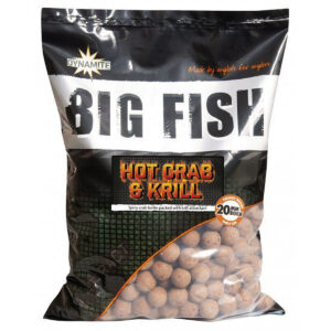 Бойли Dynamite Baits Hot Crab & Krill 20mm Boilie 1kg (DY1641)